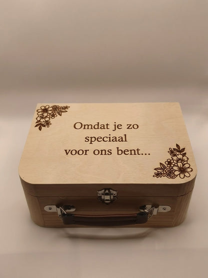 Houten bewaarkistje meter/peter