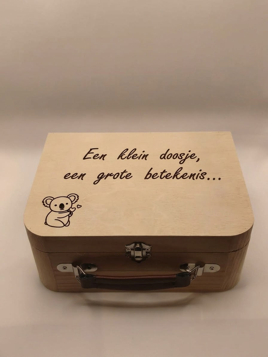 Houten bewaarkistje meter/peter