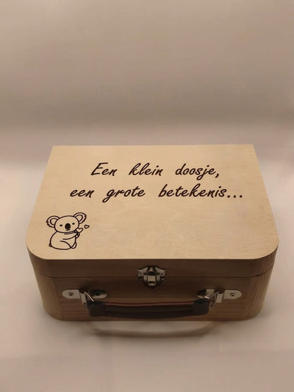 Houten bewaarkistje meter/peter