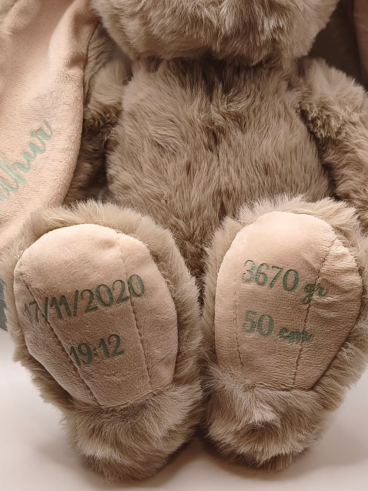 Gepersonaliseerde konijnenknuffel